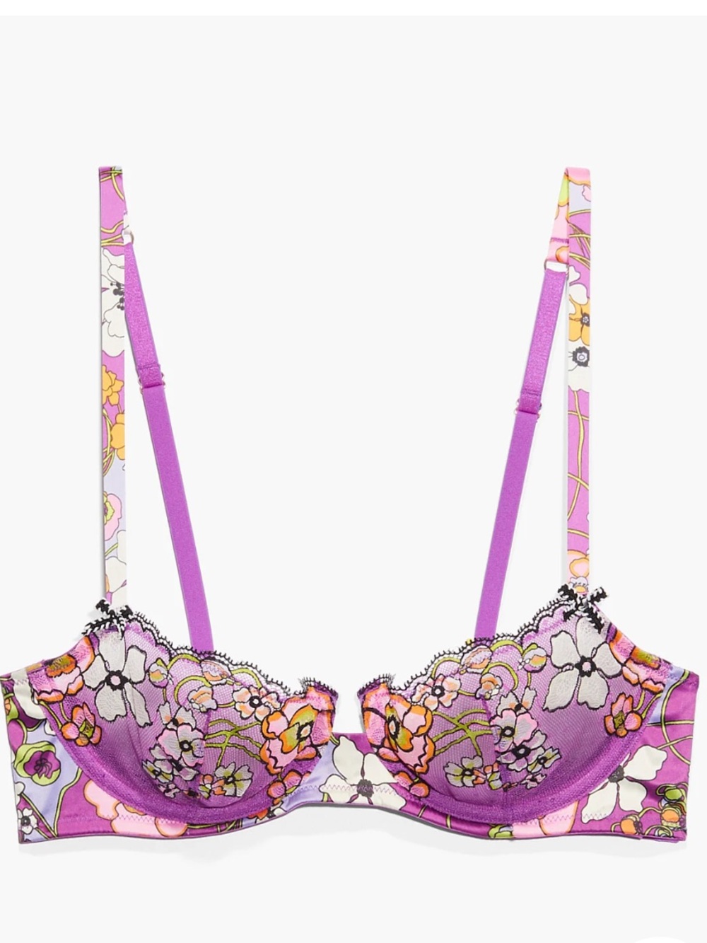 SAVAGE X FENTY MOD POPPY UNLINED LACE
BALCONETTE BRA PURPLE FLOWER POPPY 36DDD